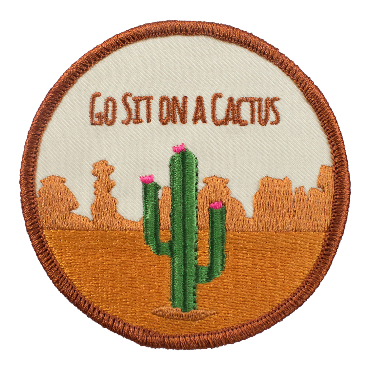 Go Sit On A Cactus (Iron-On Patch)
