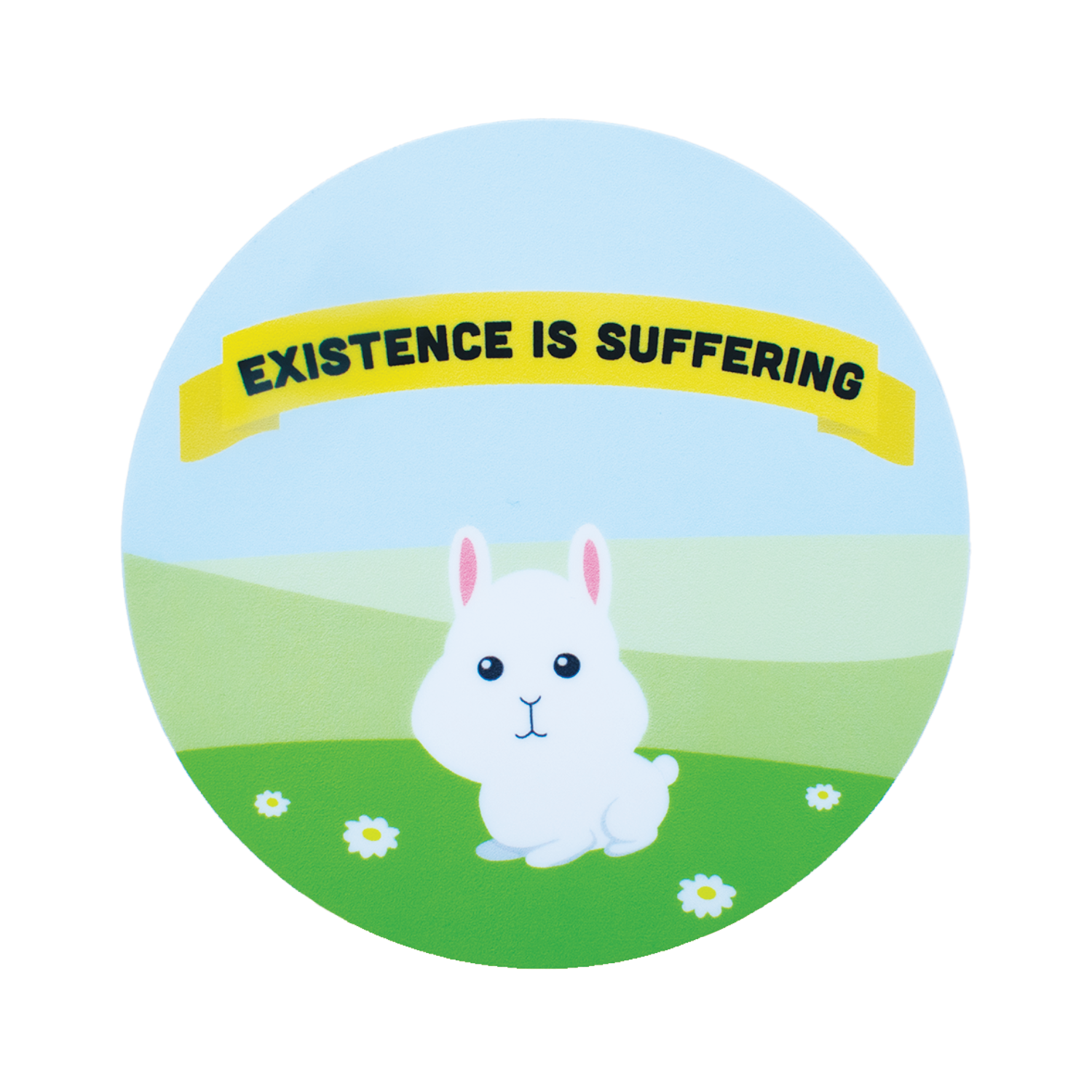  Buddism Pain is Inevitable Suffering is Optional 6 Vinyl  Sticker Car Decal (6 White)