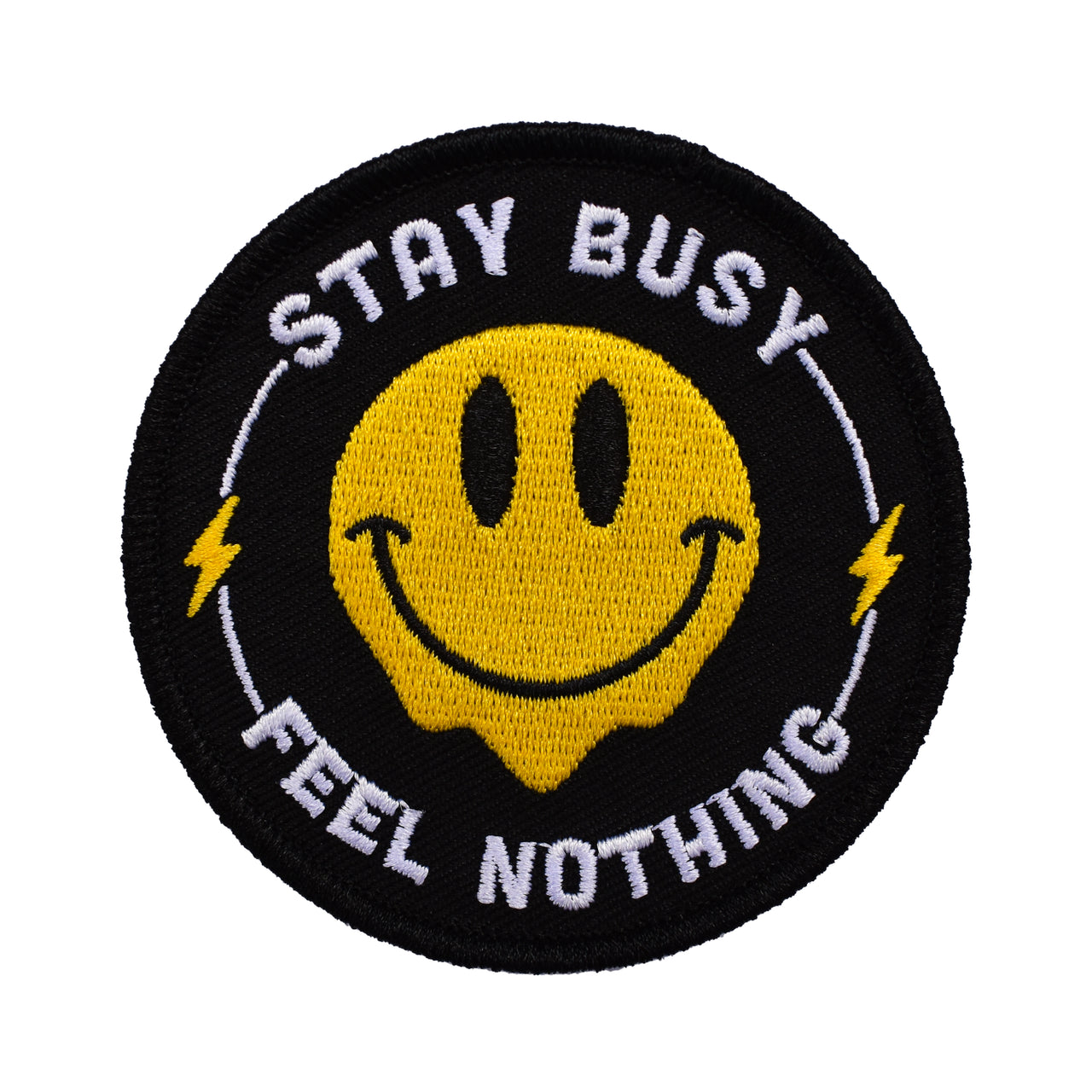 Stay Busy, Feel Nothing (Iron-On Patch)