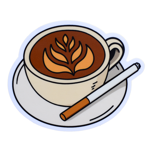 Coffee & Cigarette Sticker