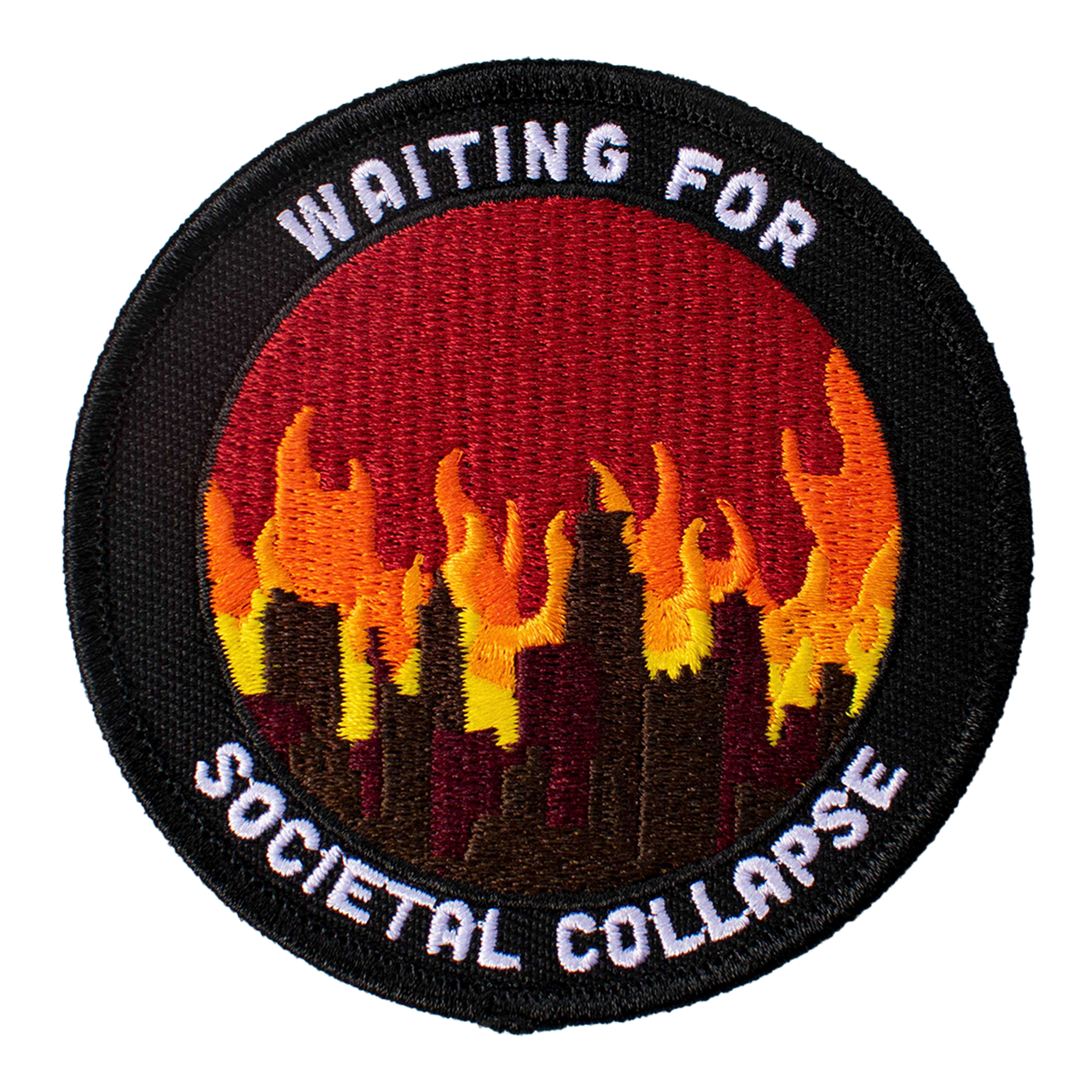 Waiting For Societal Collapse (Iron-On Patch)